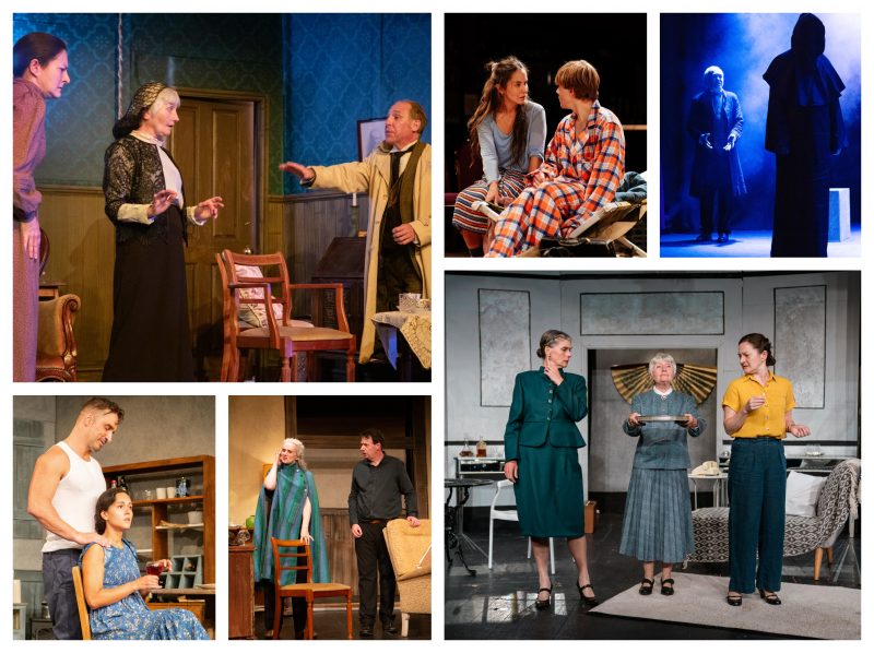 Collage of photos from rep plays.